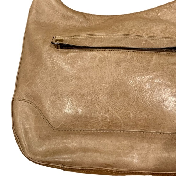 Frye Tan Melissa Leather‎ Distressed Hobo Shoulder Bag - Picture 4 of 16